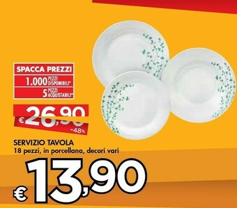 Bennet Servizio Tavola offerta