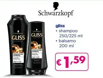 Acqua & Sapone Schwarzkopf Gliss Shampoo offerta