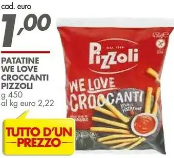 Italmark Pizzoli Patatine We Love Croccanti 450 G offerta