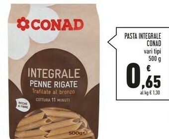 Conad Superstore Conad Pasta Integrale offerta