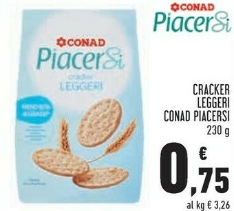 Conad City Conad - Crackers Leggeri Piacersi 230 G(ml) offerta