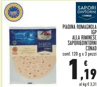Conad City Conad - Piadina Romagnola IGP Alla Riminese Sapori E Dintorni 360 G(ml) offerta