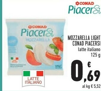 Conad City Conad - Mozzarella Light Piacersi 125 G(ml) offerta