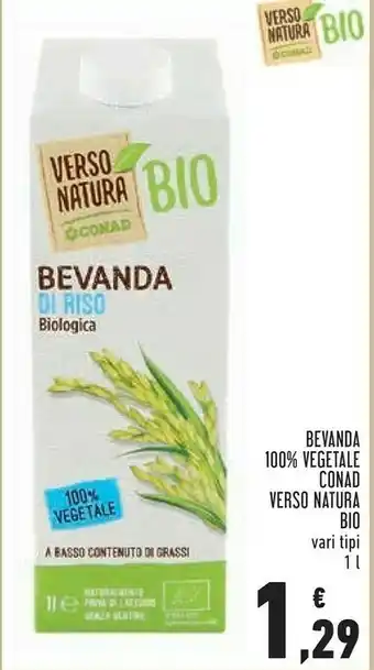Conad City Conad - Bevanda Di Riso Biologica Verso Natura 1000 G(ml) offerta