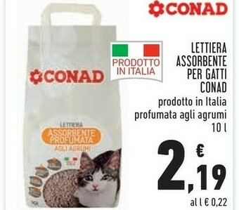Conad City Conad Lettiera Assorbente Per Gatti offerta