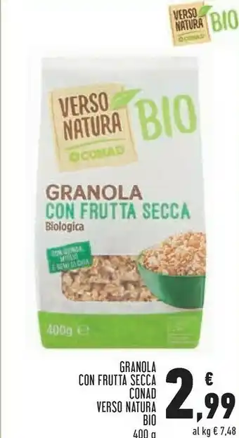 Conad City Granola Con Frutta Secca Biologica offerta