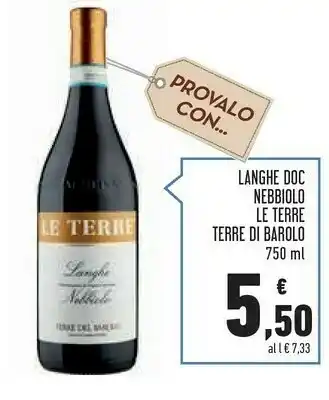 Conad Terre Di Barolo Langhe Doc Nebbiolo Le Terre offerta