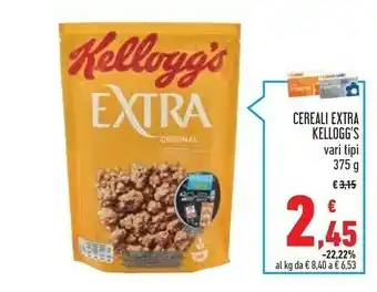 Conad Kellogg's - Kellogg's Extra Nocciole Caramellate 375 G(ml) offerta