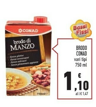 Conad Conad - Brodo Di Manzo 750 G(ml) offerta
