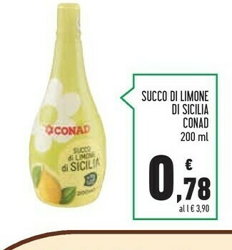 Conad Conad - Succo Di Limone Di Sicilia 200 G(ml) offerta