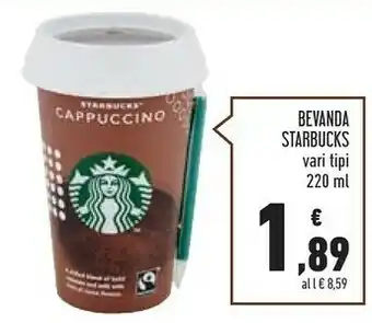 Conad Starbucks Bevanda Cappuccino offerta