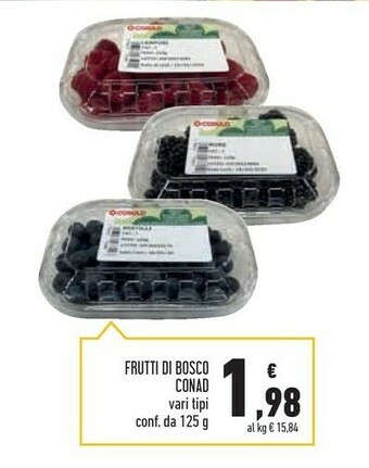 Conad Conad Frutti Di Bosco 125 G offerta