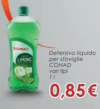 Conad Conad Detersivo Liquido Per Stoviglie offerta