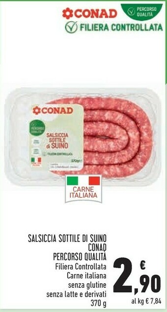 Conad Conad Salsiccia Sottile Di Suino offerta