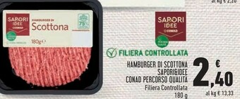 Conad Conad - Hamburger Di Scottona 180 G(ml) offerta
