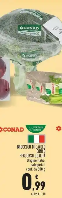 Conad Conad Broccolo Di Cavolo 500g offerta