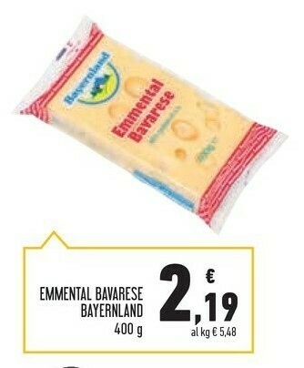 Conad Bayernland Emmental Bavarese offerta
