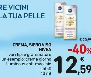 Conad Nivea Crema, Siero Viso offerta