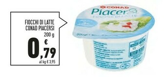 Conad Conad - Piacersi Fiocchi Di Latte 3% Grassi 200 G(ml) offerta