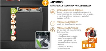 Smeg Lavastoviglie Scomparsa Totale STL353CLEX