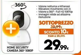 Expert Xiaomi Home Security Camera 360 1080p offerta