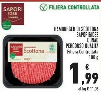 Conad Conad - Hamburger Di Scottona 180 G(ml) offerta
