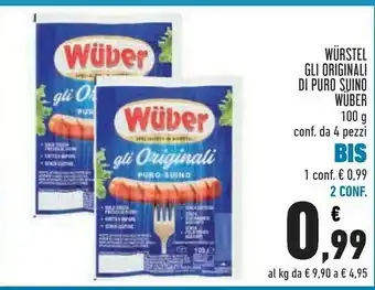 Conad Superstore Wuber Wurstel offerta