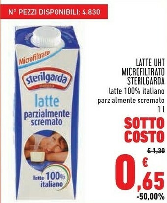 Conad Sterilgarda Latte Microfiltrato Parzialmente Scremato UHT 1000 G(ml) offerta