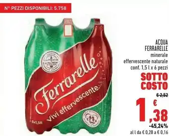 Conad Ferrarelle Acqua Minerale Effervescente Naturale 9000 G(ml) offerta