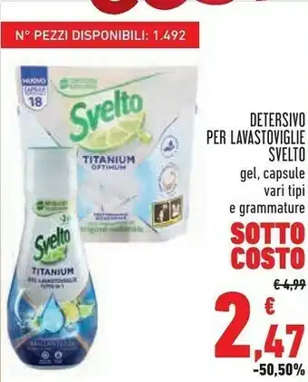 Conad Svelto Detersivo Per Lavastoviglie offerta