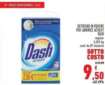 Conad Dash Detersivo In Polvere Per Lavatrice Actilift offerta