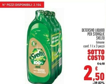 Conad Svelto Detersivo Liquido Per Stoviglie offerta