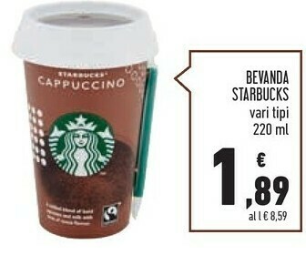 Conad Superstore Starbucks Bevanda Cappuccino offerta