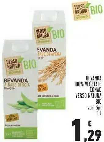Conad Conad - Bevanda A Base Di Soia Biologica 1000 G(ml) offerta