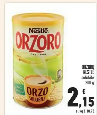 Conad Nestlè Orzoro Solubile 100% Orzo 200 G(ml) offerta