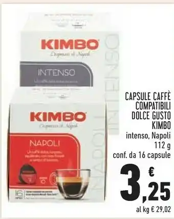 Conad Kimbo Capsule Caffe Compatibili Dolce Gusto Intenso, Napoli offerta
