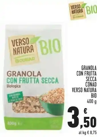 Conad - Granola Con Frutta Secca Biologica Verso Natura 400 G(ml)