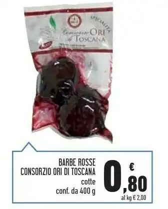 Conad Superstore Consorzio Ori Di Toscana - Rape Rosse Cotte A Vapore 400 G(ml) offerta
