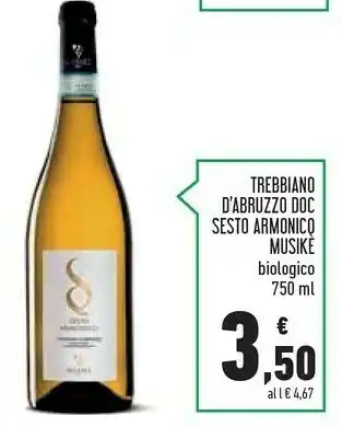 Conad Superstore Musike Sesto Armonico Trebbiano D'Abruzzo Doc offerta