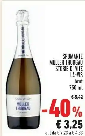 Conad La vis Spumante Muller Thurgau Storie Di Vite offerta