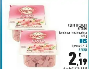 Conad Negroni Cubetti Di Cotto 120 G(ml) offerta