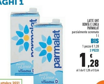 Conad Parmalat Latte Parzialmente Scremato offerta