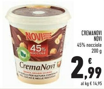 Conad Novi Crema 45% Nocciole 200 G(ml) offerta