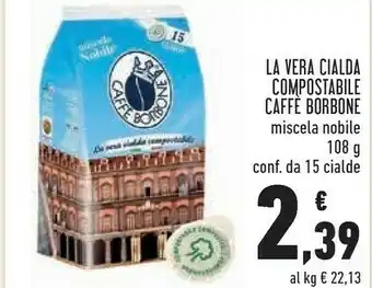 Conad Caffe borbone La Vera Cialda Compostabile offerta