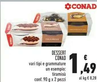 Conad Conad Dessert Tiramisu offerta