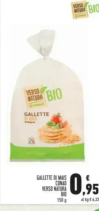 Conad Superstore Natura bio Gallette di mais offerta