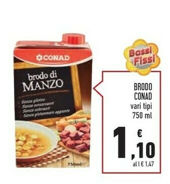 Conad Conad - Brodo Di Manzo 750 G(ml) offerta