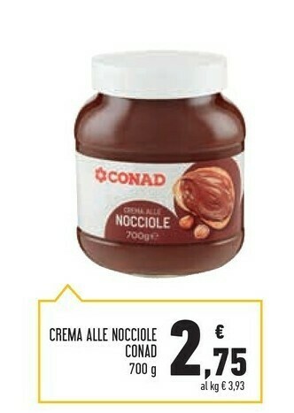 Conad Conad Crema Alle Nocciole offerta