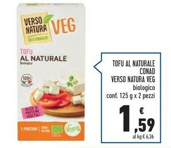 Conad Conad - Tofu Al Naturale Biologico Veg Verso Natura 250 G(ml) offerta