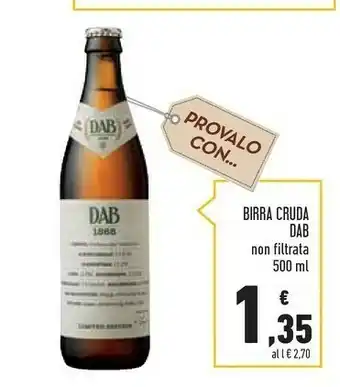 Conad Dab Birra Cruda No Filtrata 500 Ml offerta